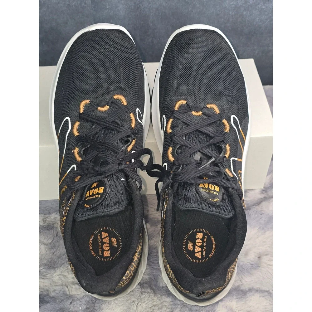 New Balance Fresh‎ Foam Roav v2 Black Leopard Running Shoes Womens 11